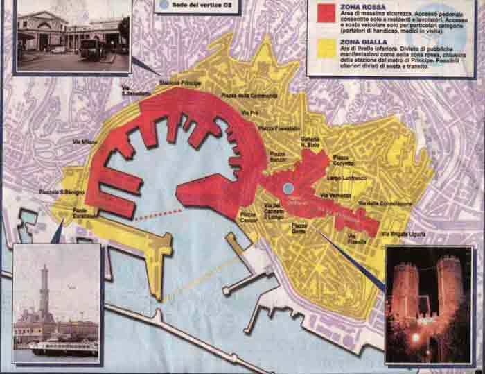 map red/yellow zone in Genoa